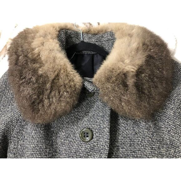 Vintage Saks Fifth Avenue Tweed Coat Union Made Size 14 - Picture 9 of 11